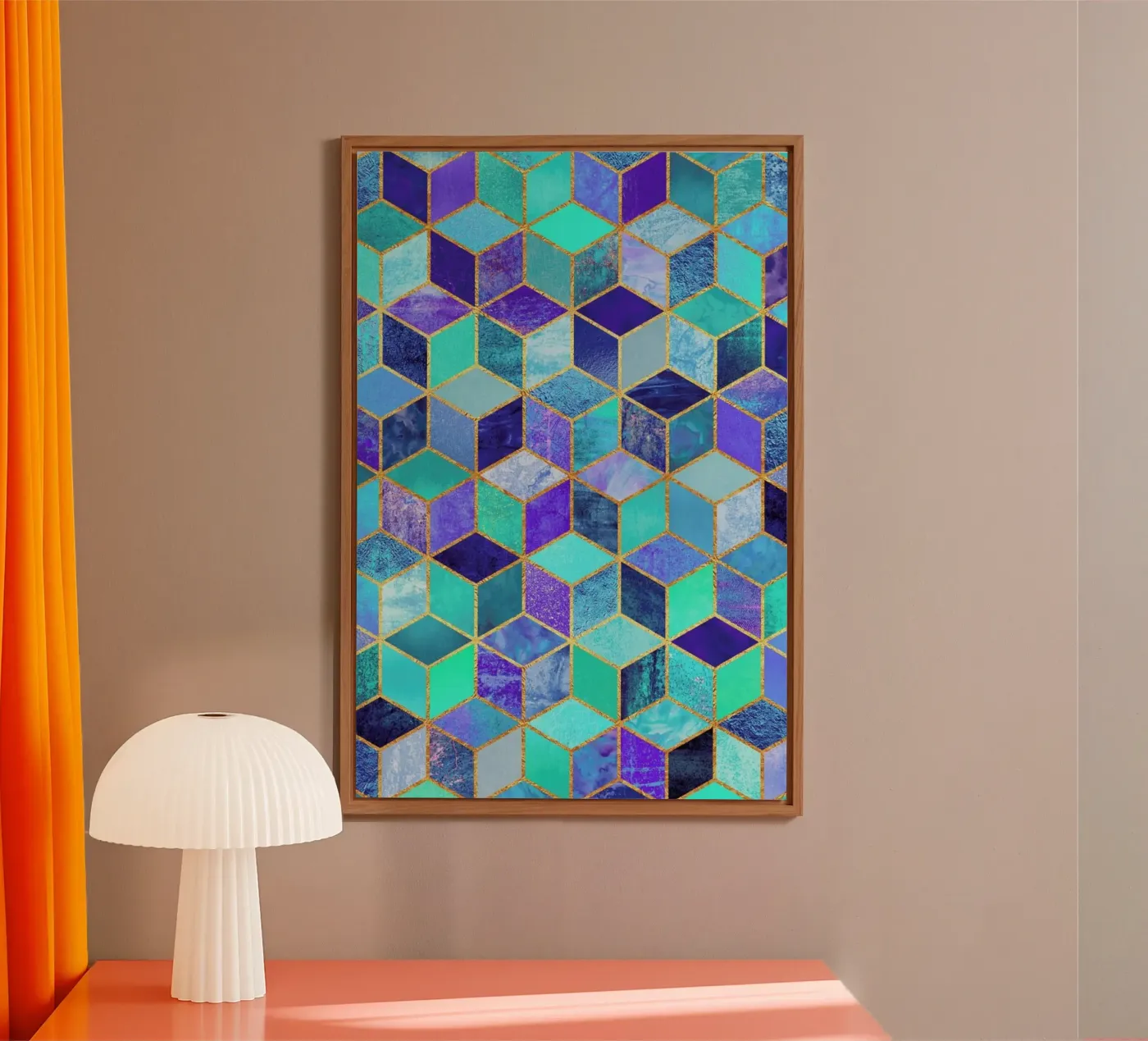 Blue Cubes forex plate by Elisabeth Fredriksson