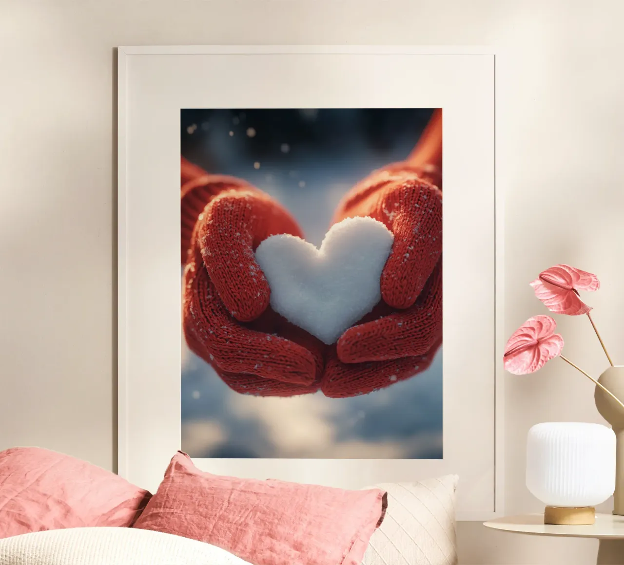 Cuore di neve per te | Poetica scena invernale poster da Autofocus