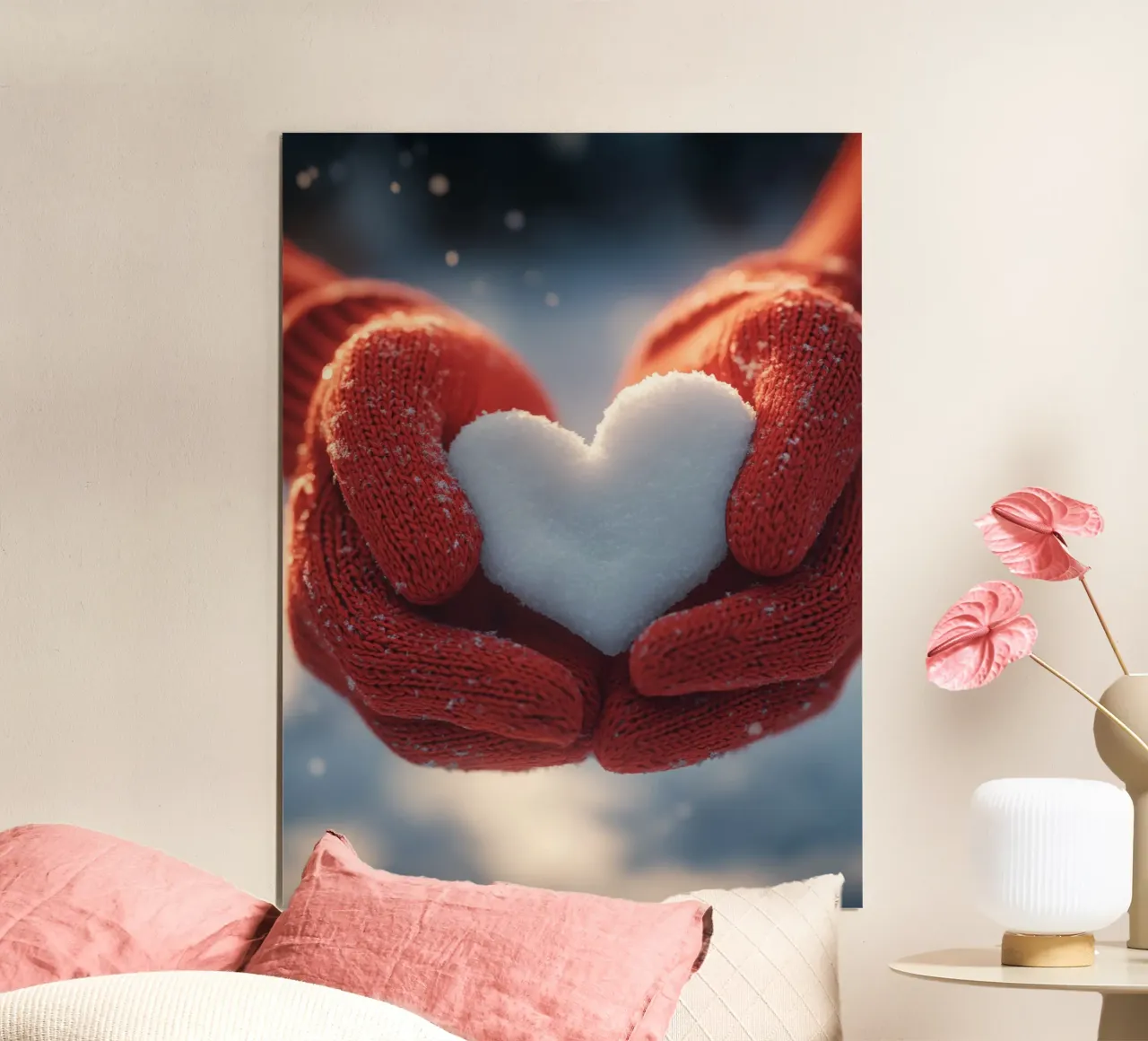 Cuore di neve per te | Poetica scena invernale poster da Autofocus