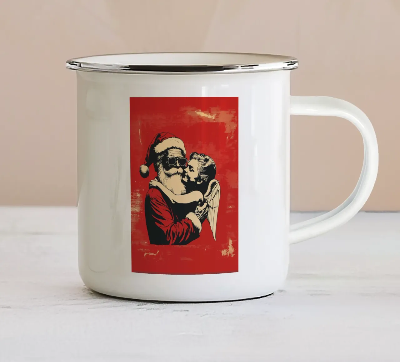 Buon Natale (da personalizzare) tazza in smalto da Autofocus