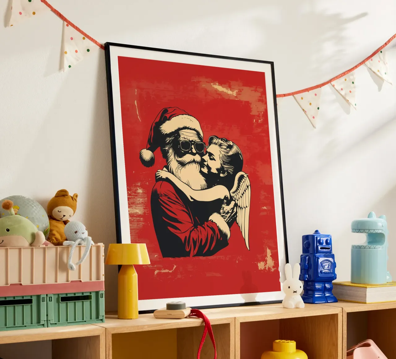 Buon Natale (da personalizzare) poster con telaio in plastica da Autofocus