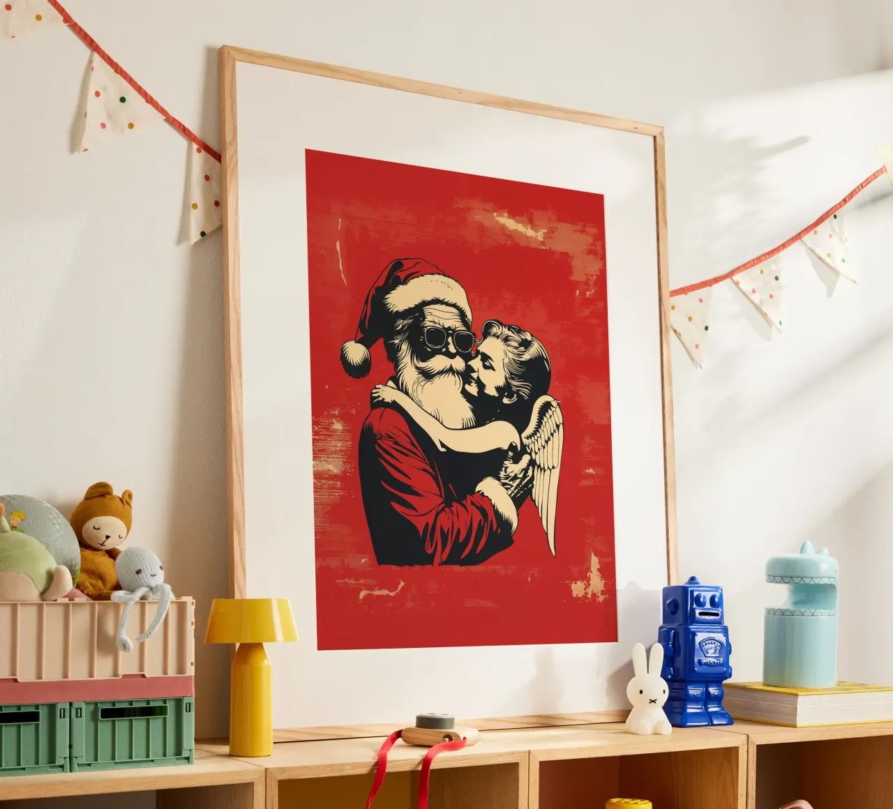 Buon Natale (da personalizzare) poster con telaio in plastica da Autofocus