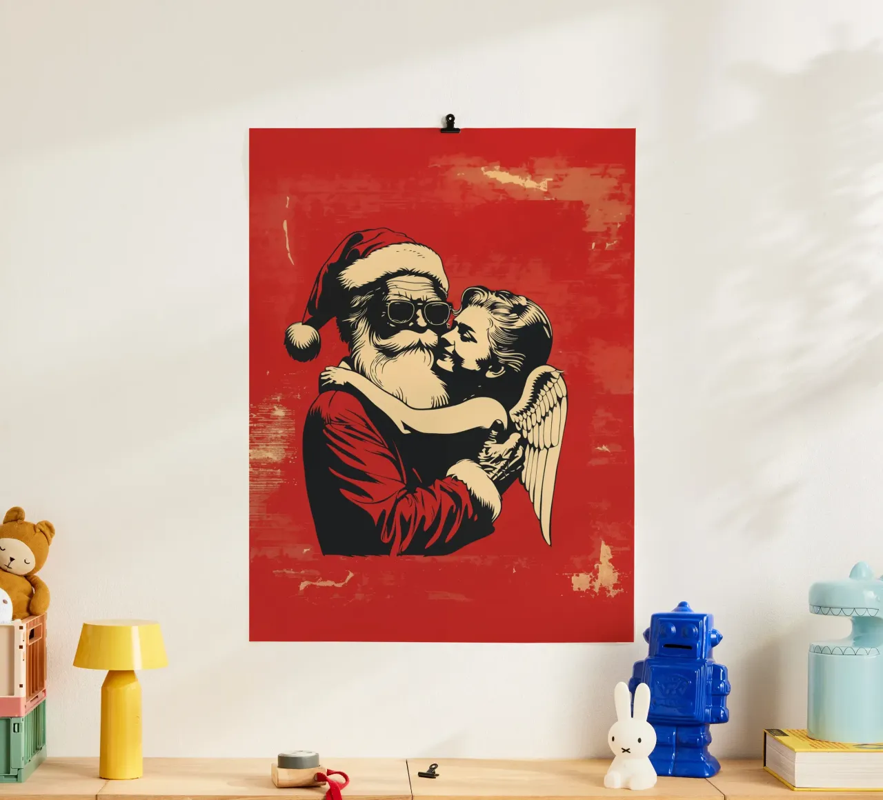 Buon Natale (da personalizzare) poster con telaio in plastica da Autofocus
