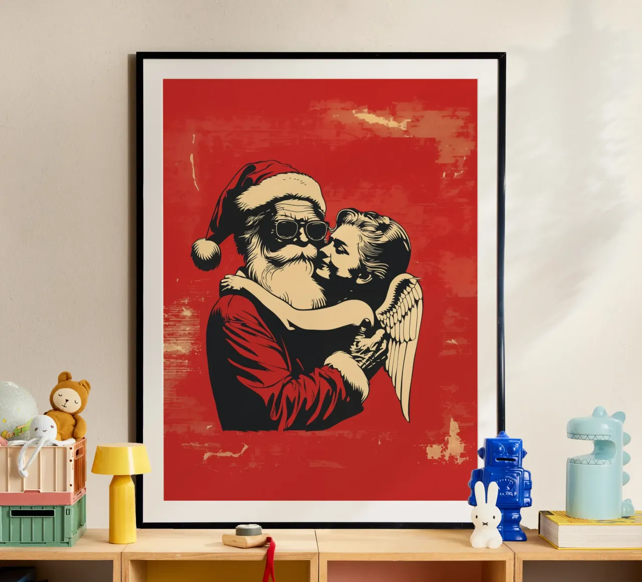 Buon Natale (da personalizzare) poster con telaio in plastica da Autofocus