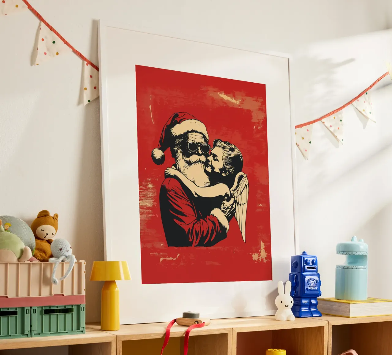 Buon Natale (da personalizzare) poster con telaio in plastica da Autofocus