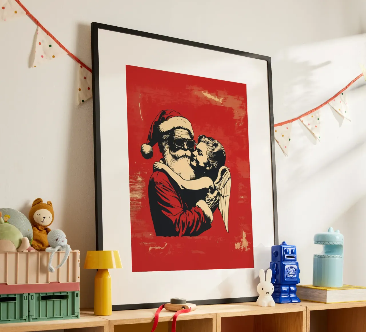 Buon Natale (da personalizzare) poster con telaio in plastica da Autofocus