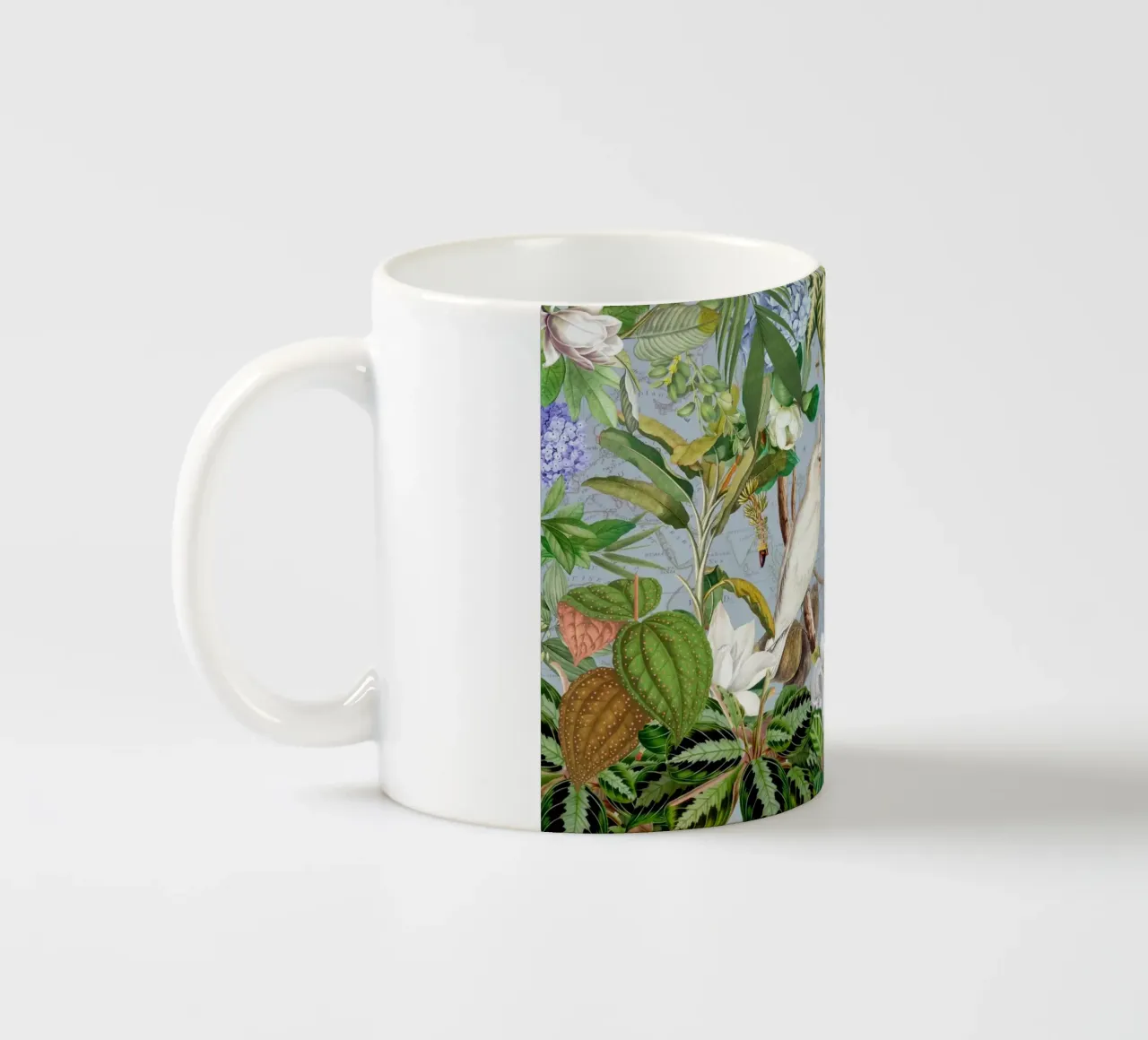Cacatua bianchi Vita selvatica tropicale Vita esotica della giungla tazza in ceramica da Vintage World - Uta Naumann