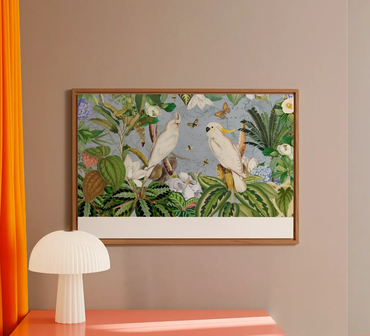 Cacatua bianchi Vita selvatica tropicale Vita esotica della giungla alluminio dibond da Vintage World - Uta Naumann