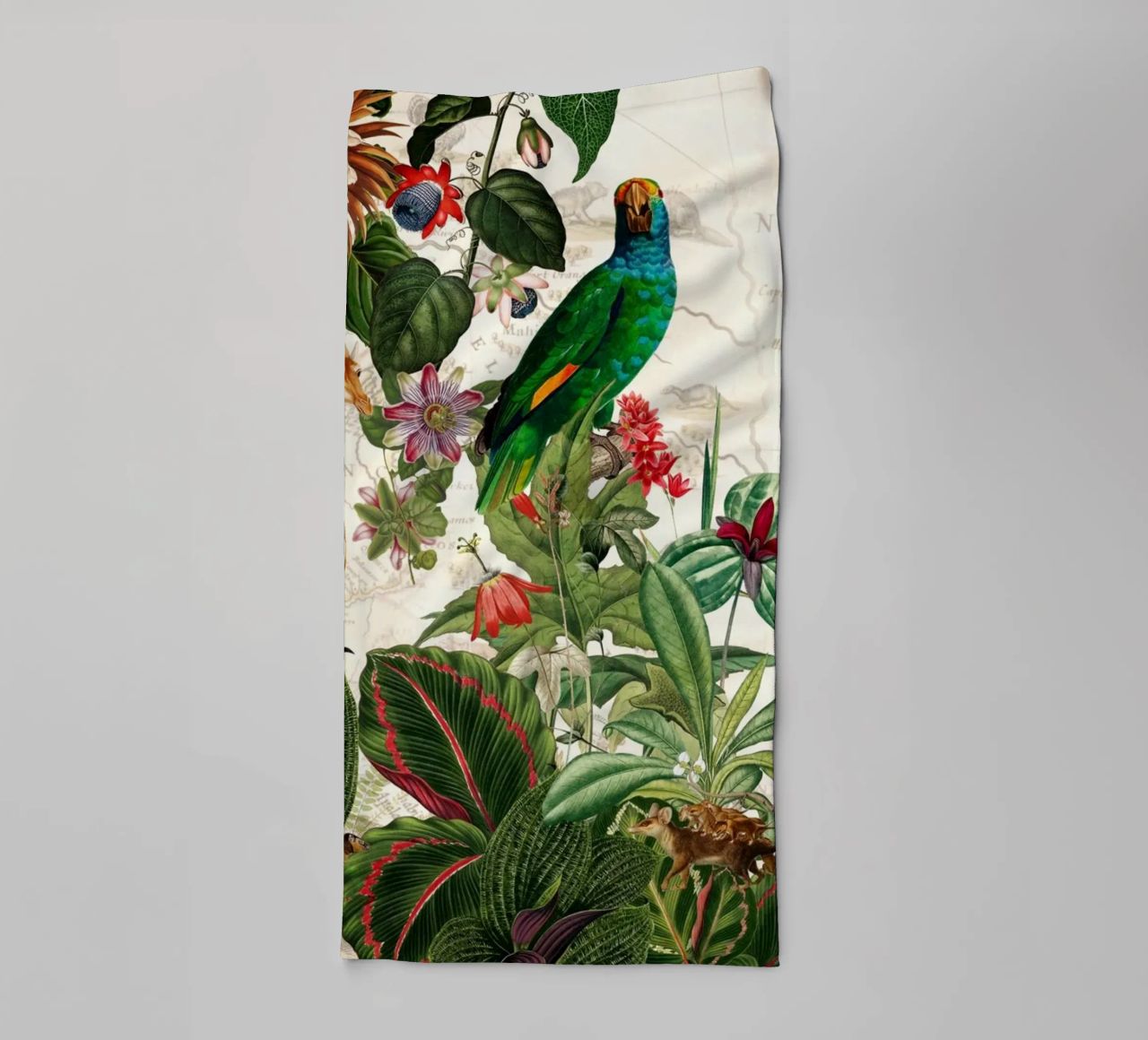 Animaux sauvages tropicaux Jungle Safari Paysage serviette de bain de Vintage World - Uta Naumann