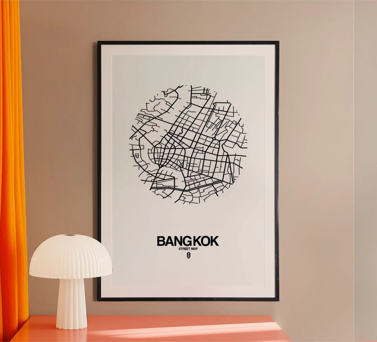 Bangkok poster by Naxart