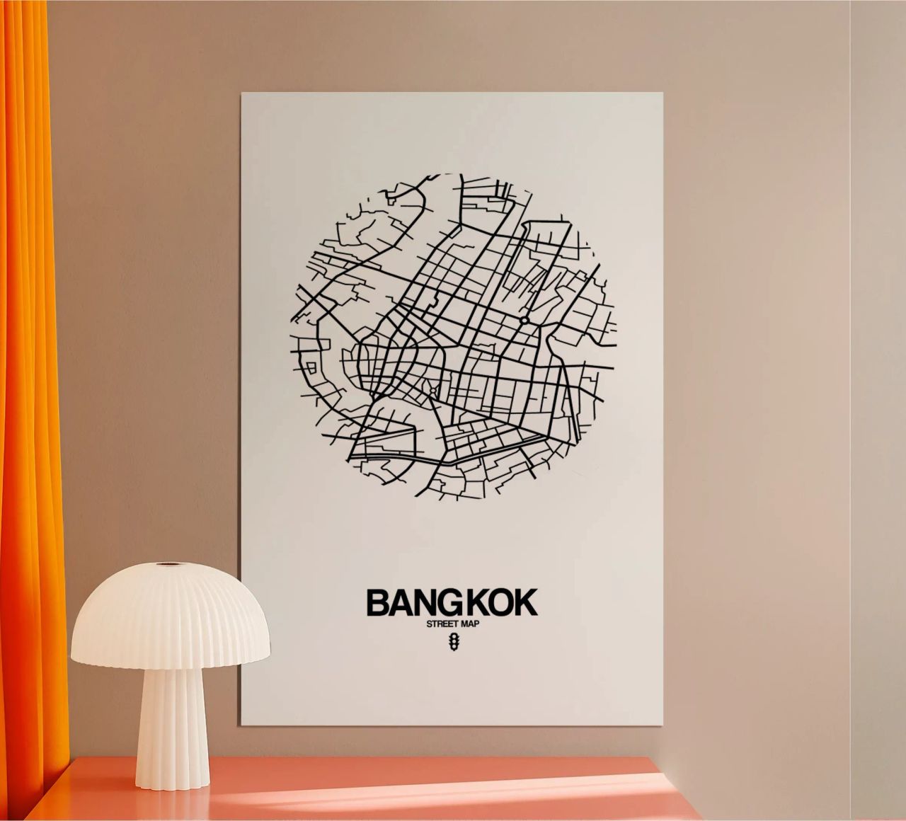 Bangkok poster by Naxart