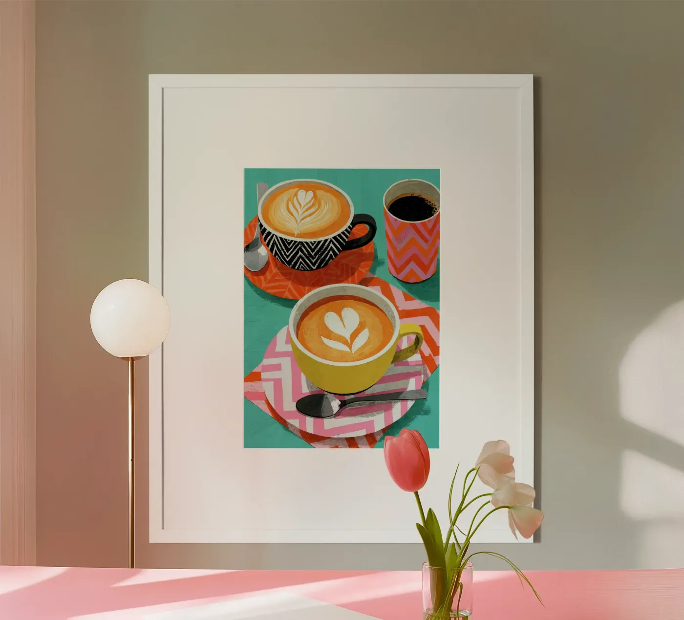 la pause-café poster de Lionmixart