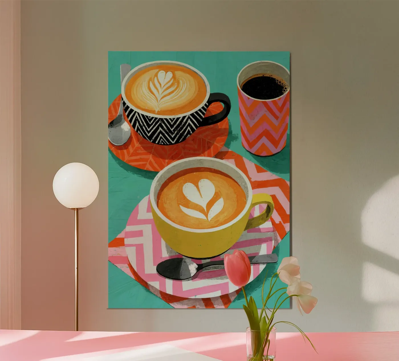 la pause-café poster de Lionmixart