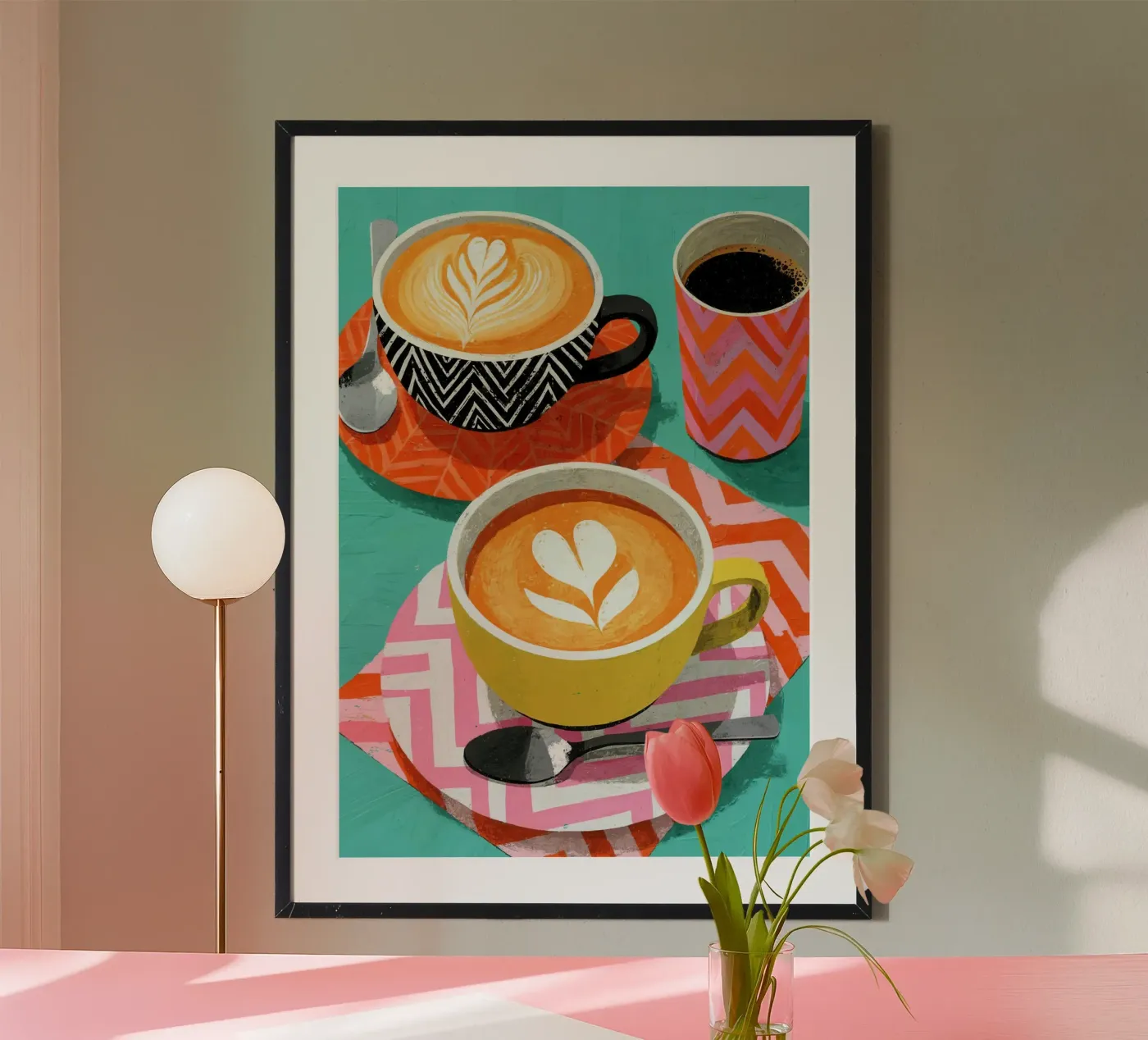la pause-café poster de Lionmixart