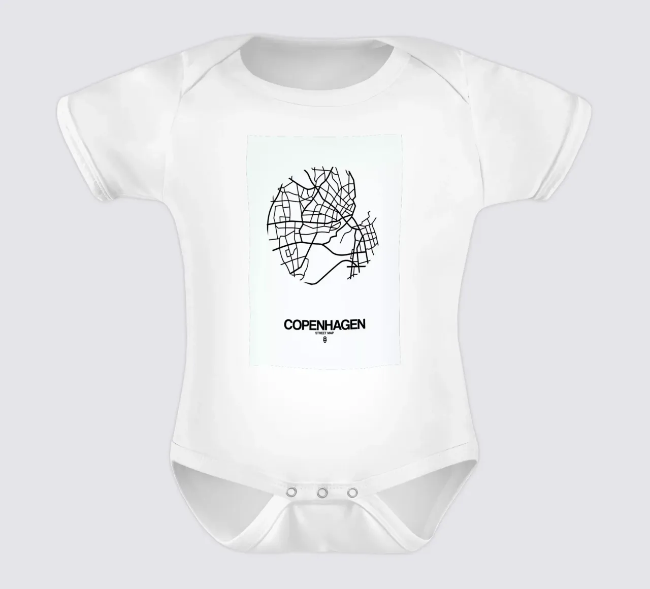 Copenhagen body neonato maniche corte da Naxart