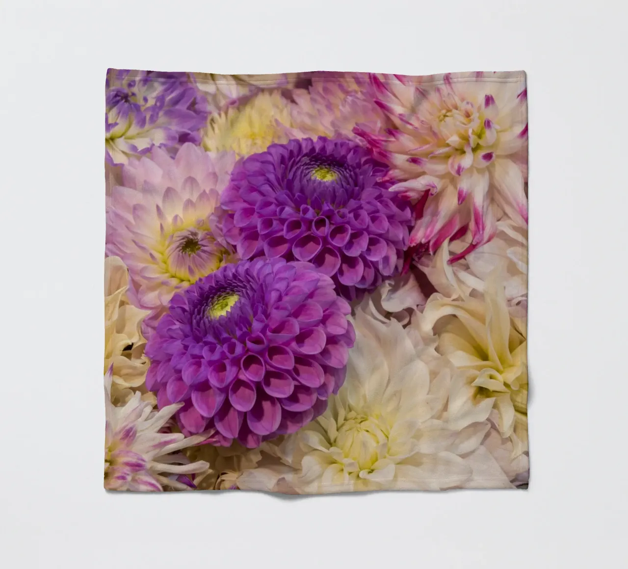 Una danza di dalie: Dalie rosa e viola coperta in pile da Curious Collections by Marielle Leenders