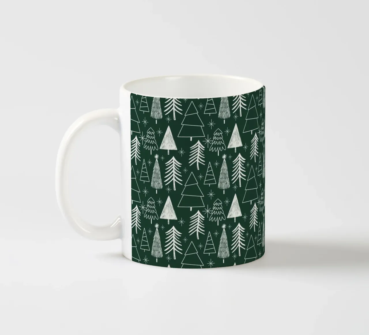 Weihnachtsbaum - Immergrüner Baum - Tannenbaum - Grün Keramik Tasse von susanacosta