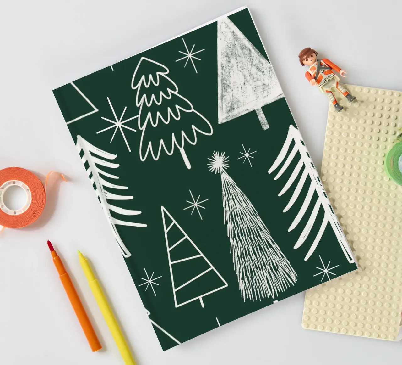 Christmas Tree - Evergreen Tree - Pine Tree - Green notebook by susanacosta