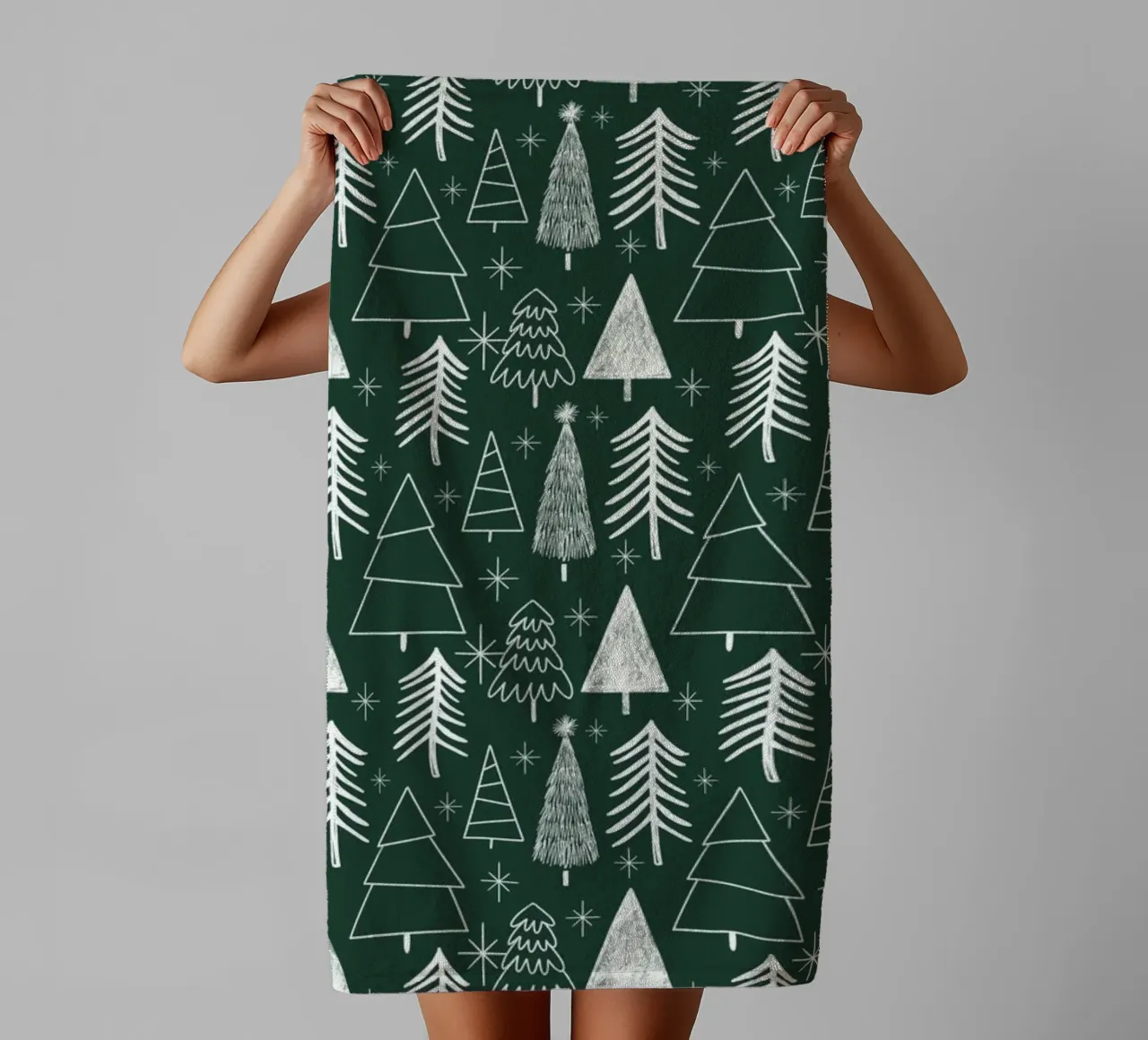 Arbre de Noël - Arbre à feuilles persistantes - Pin - Vert serviette de bain de susanacosta