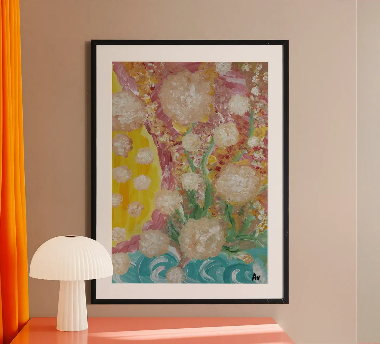 Portail Floral poster with plastic frame by Aliciavgz