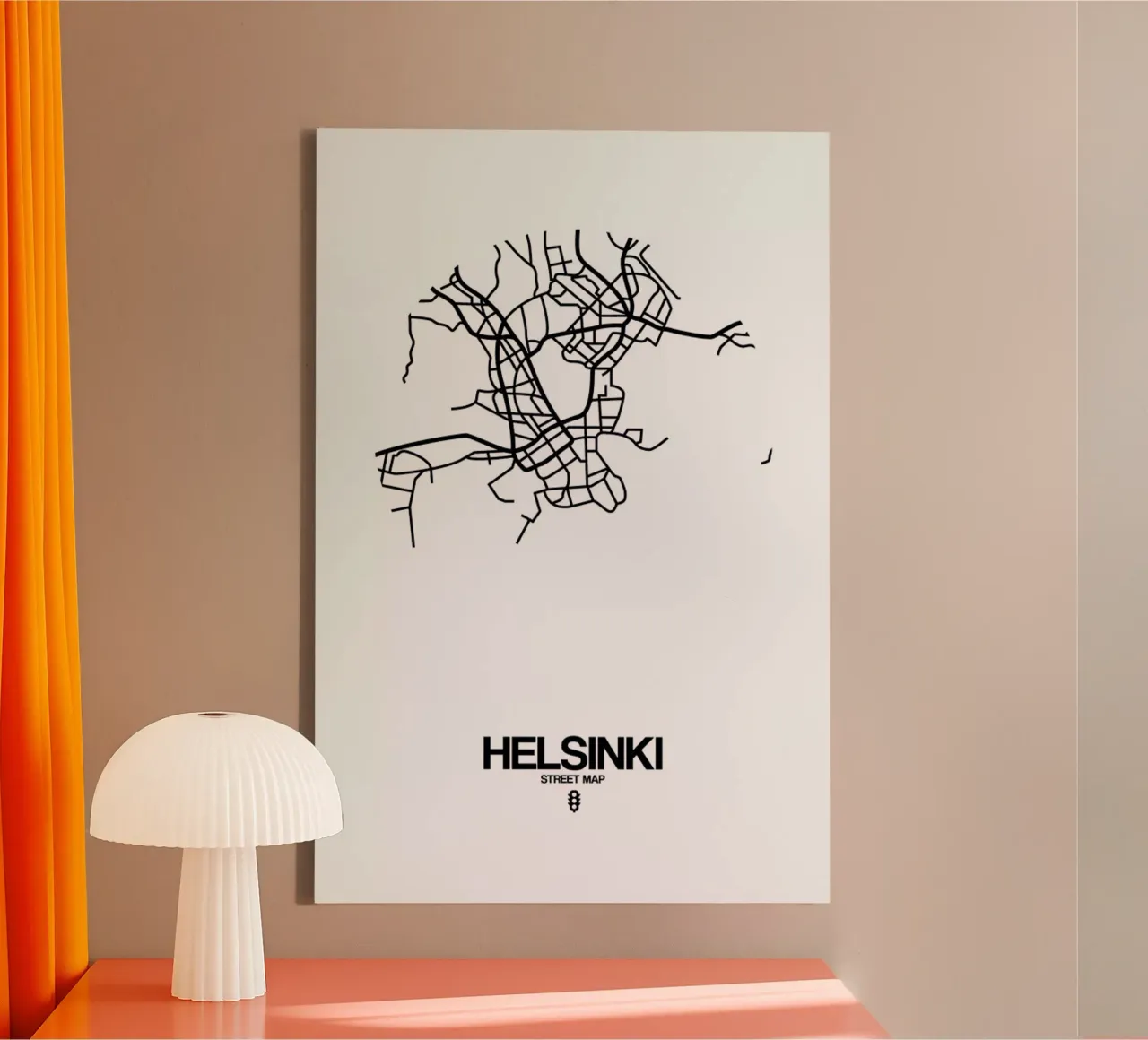 Helsinki tela con Cornice a cassetta da Naxart