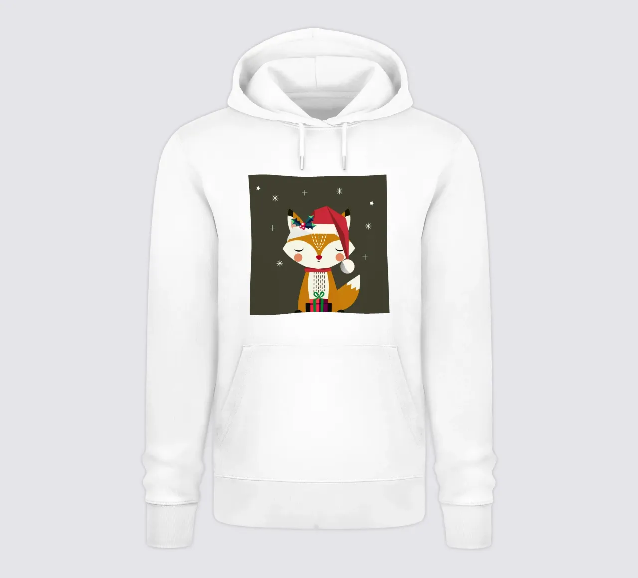 Simpatica volpe con cappello e regalo di Natale felpa con cappuccio da namosh