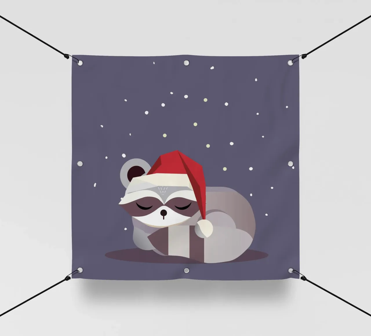 Babbo Natale addormentato - design natalizio telo in pvc da namosh
