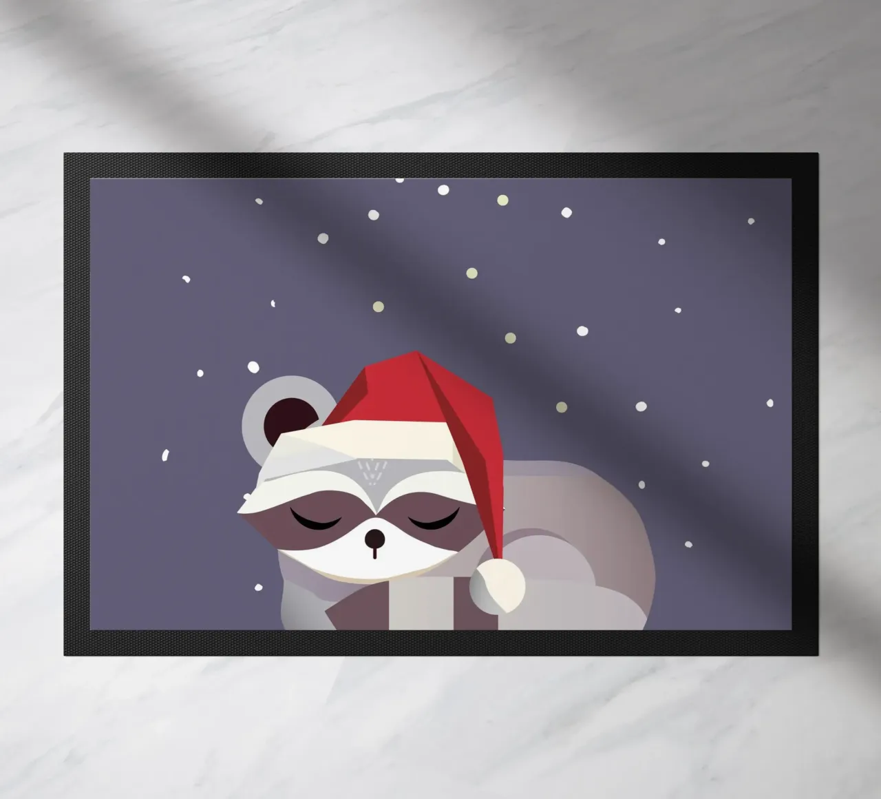 Babbo Natale addormentato - design natalizio zerbino da namosh