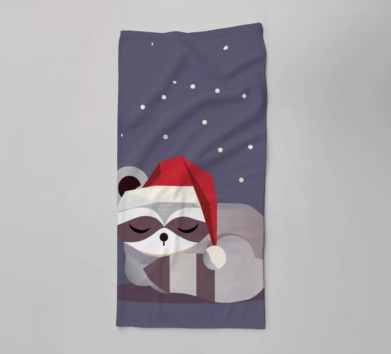 Babbo Natale addormentato - design natalizio asciugamano da bagno da namosh