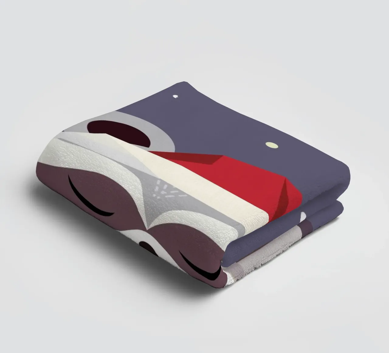 Babbo Natale addormentato - design natalizio asciugamano da bagno da namosh