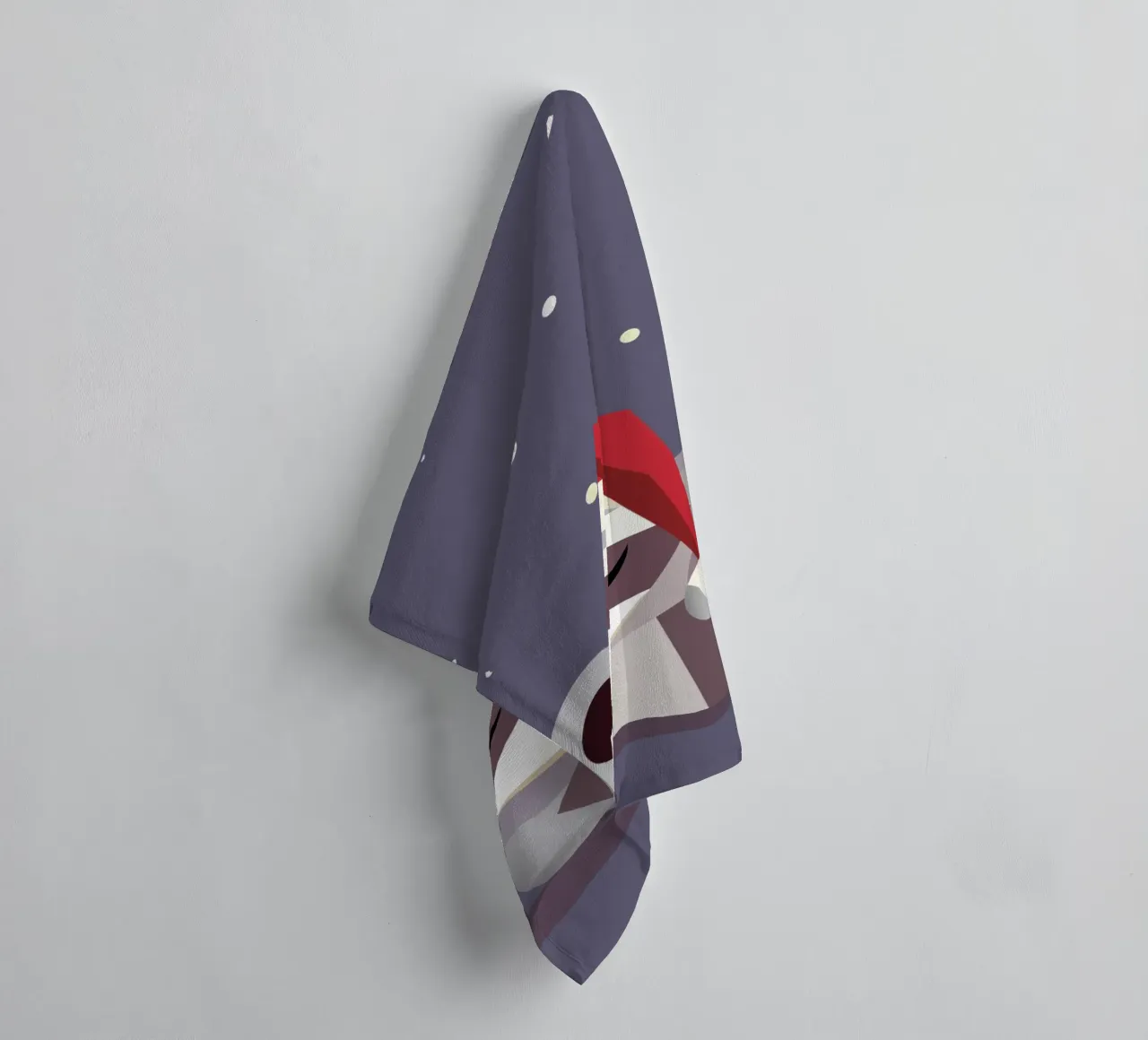 Babbo Natale addormentato - design natalizio asciugamano da bagno da namosh