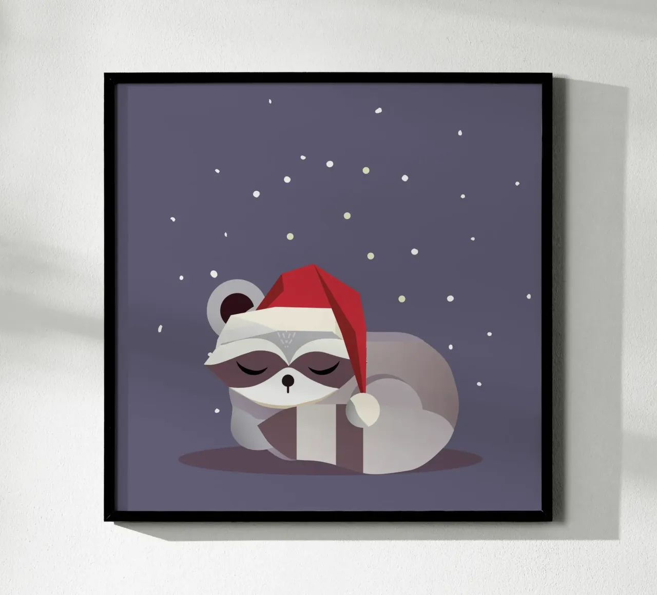 Babbo Natale addormentato - design natalizio carta hahnemühle da namosh