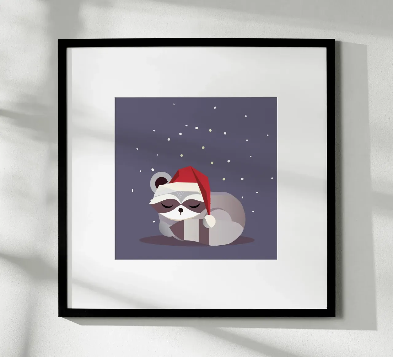 Babbo Natale addormentato - design natalizio carta hahnemühle da namosh
