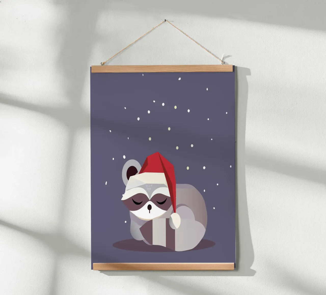 Babbo Natale addormentato - design natalizio carta hahnemühle da namosh