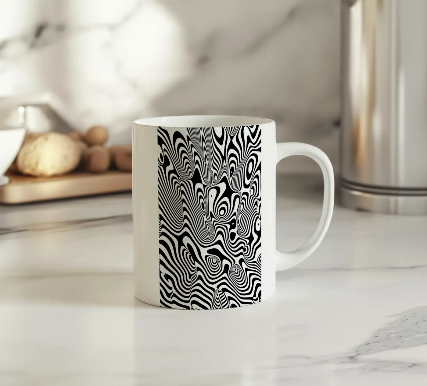 Trippy Background ceramic mug by Danny Ivan