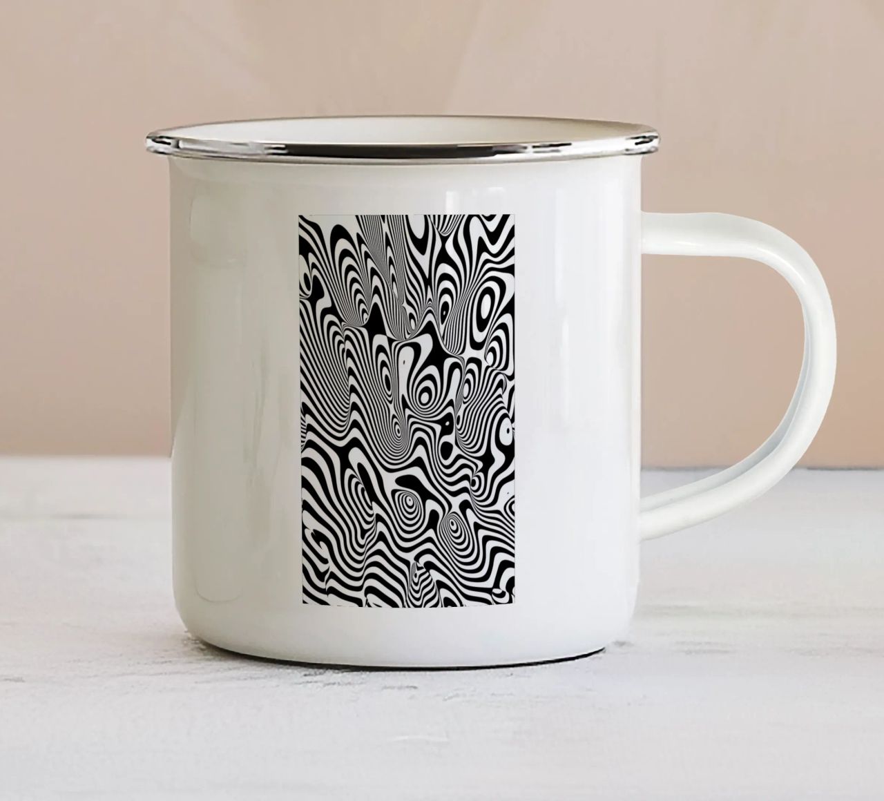 Trippy Background tazza in smalto da Danny Ivan