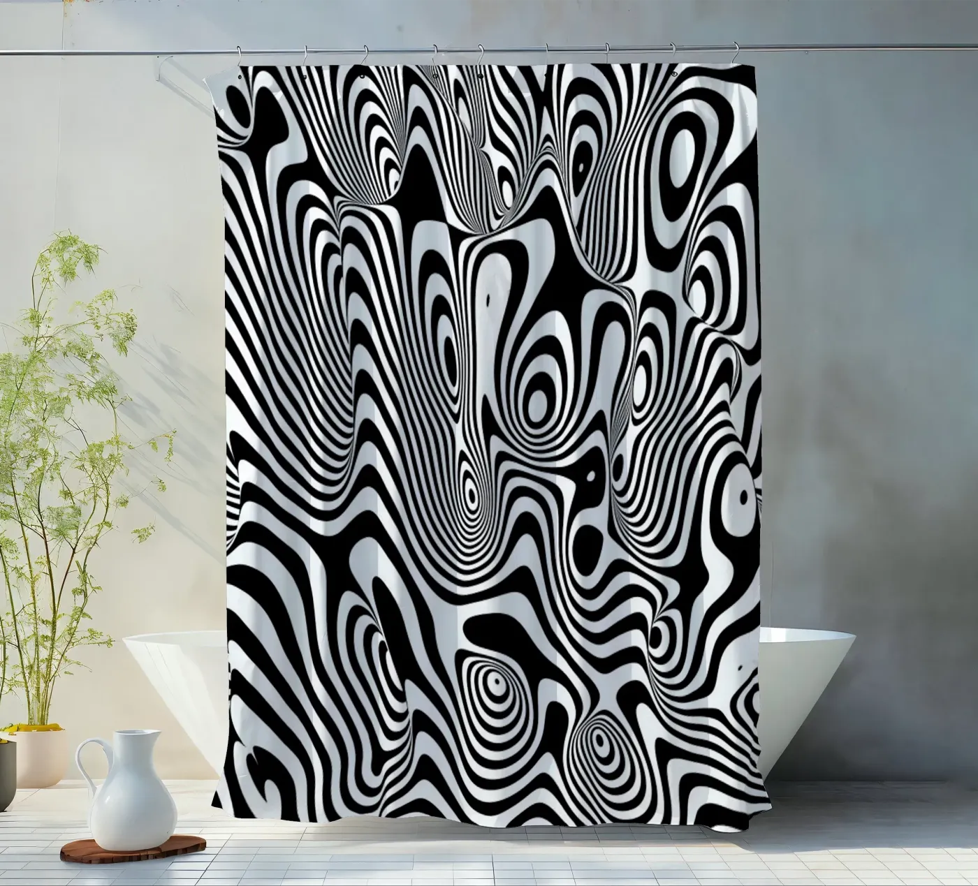 Trippy Background Duschvorhang von Danny Ivan
