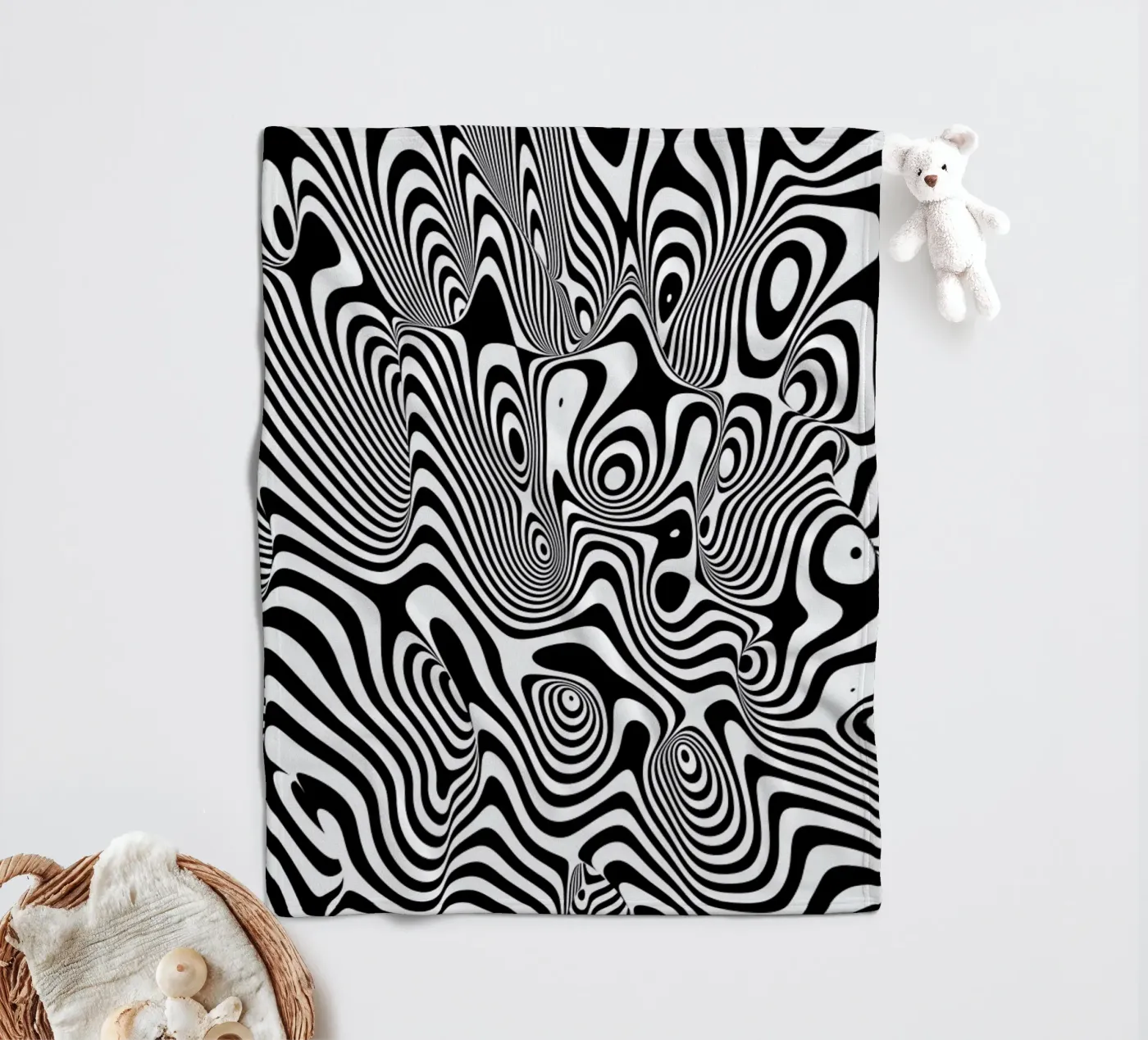 Trippy Background Fleecedecke von Danny Ivan