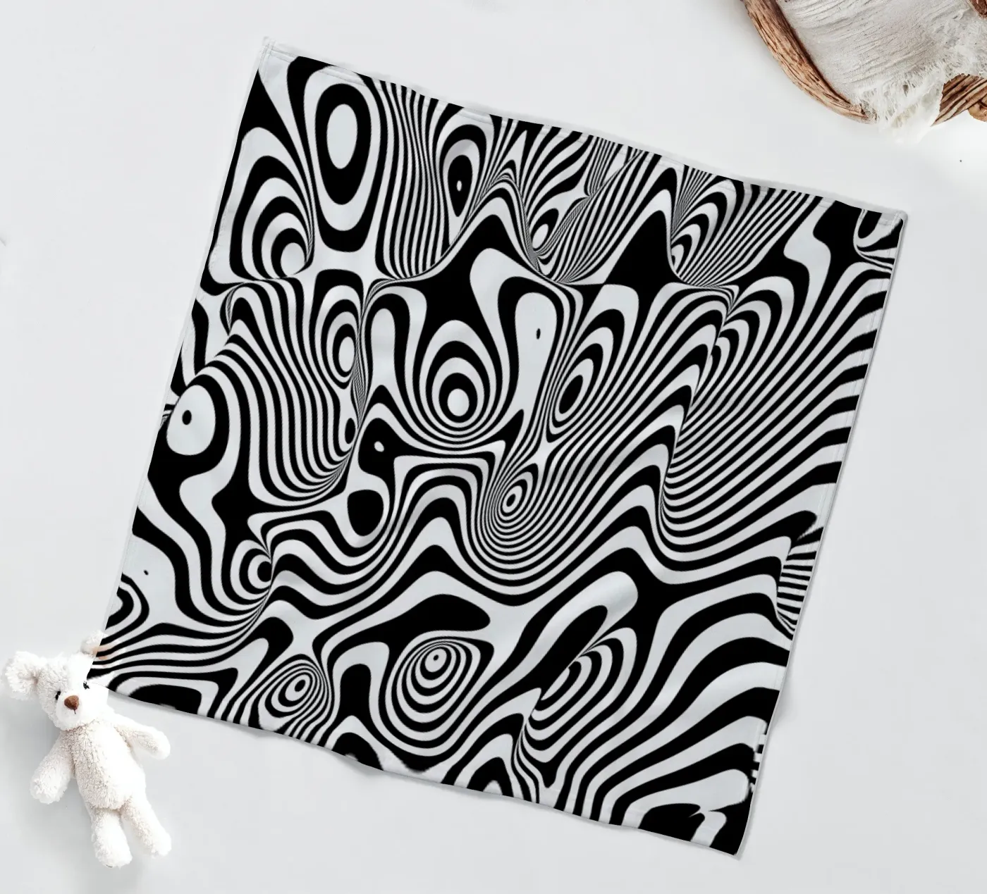 Trippy Background Fleecedecke von Danny Ivan