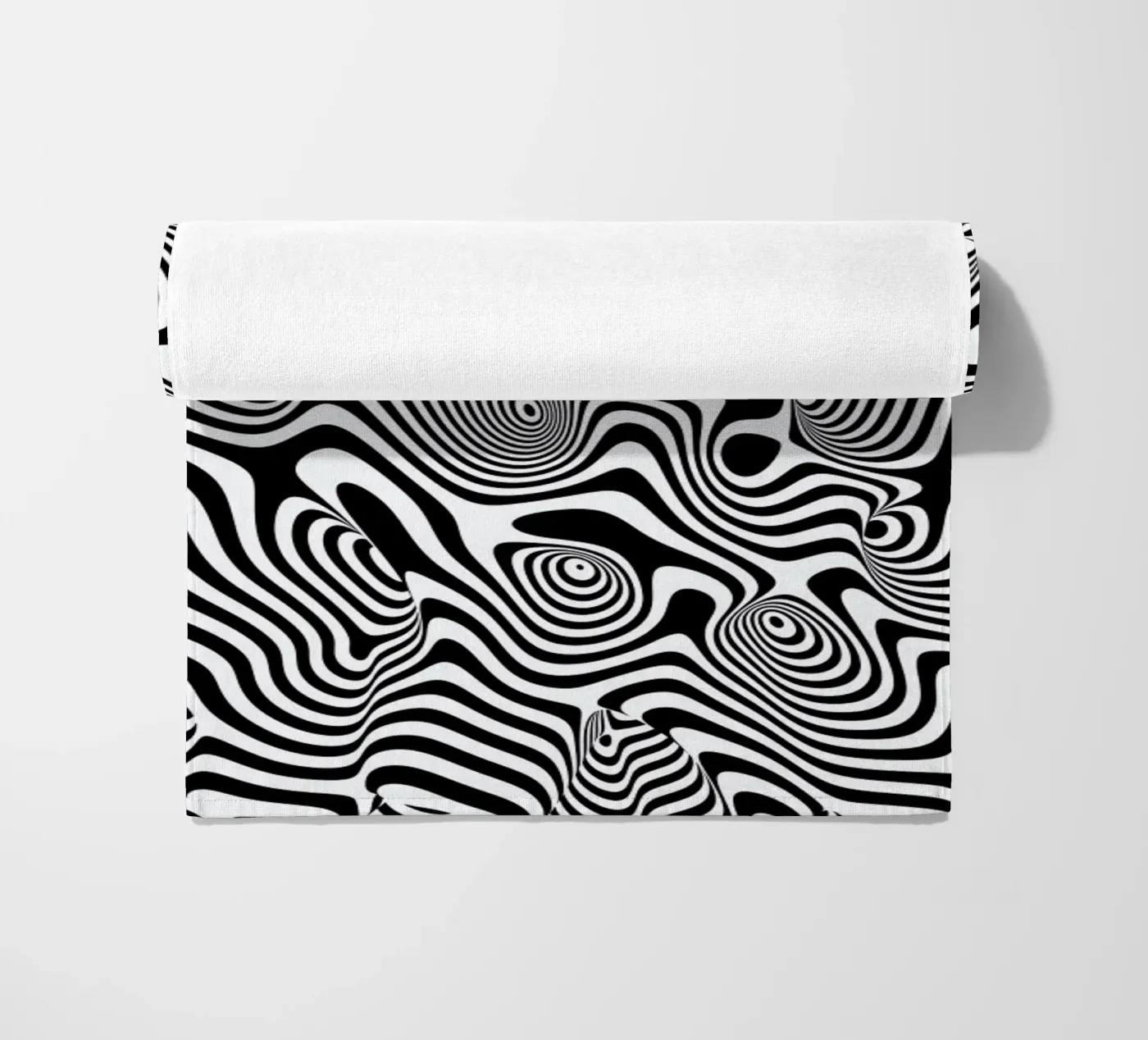 Trippy Background beach towel by Danny Ivan