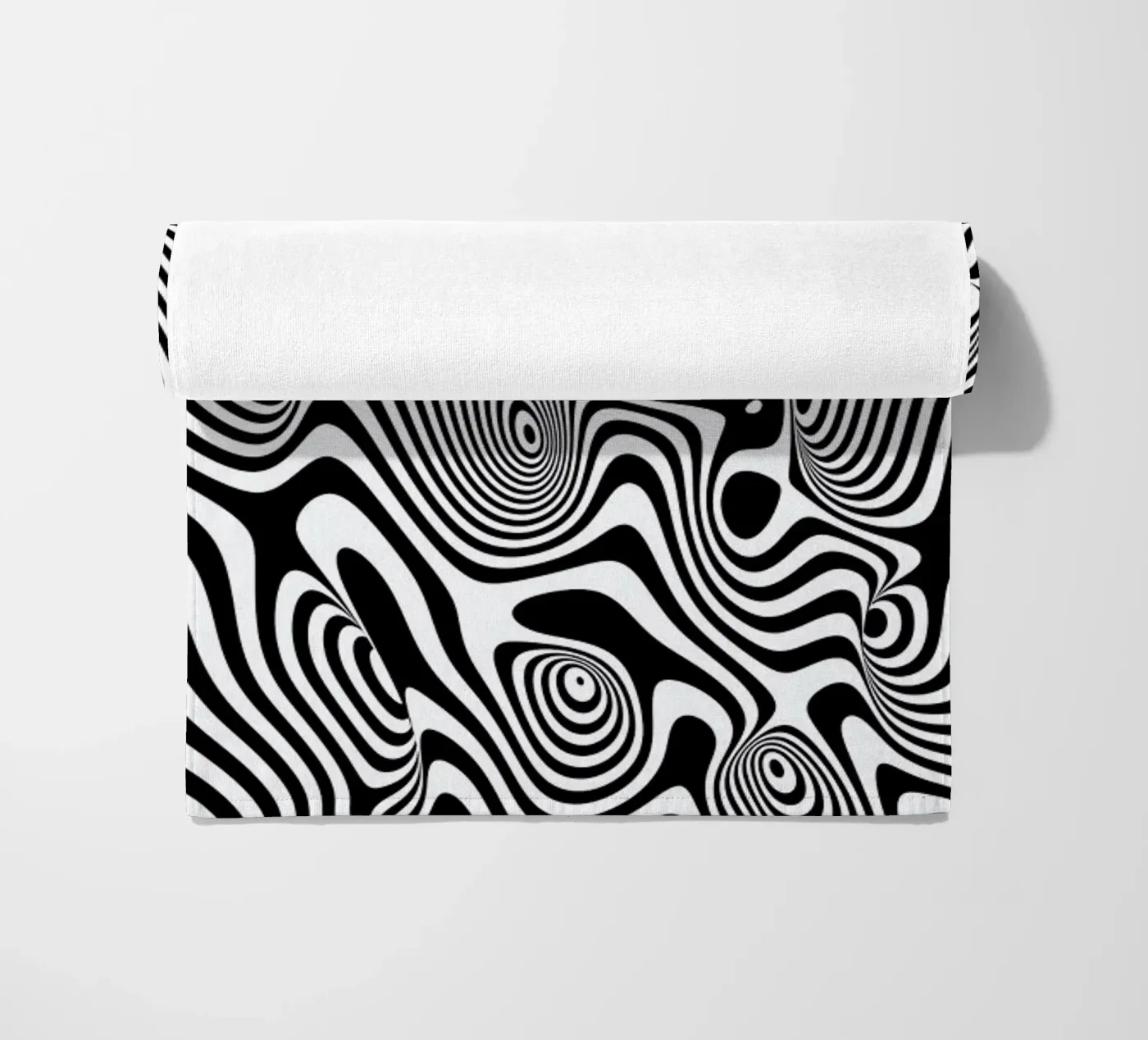 Trippy Background beach towel by Danny Ivan