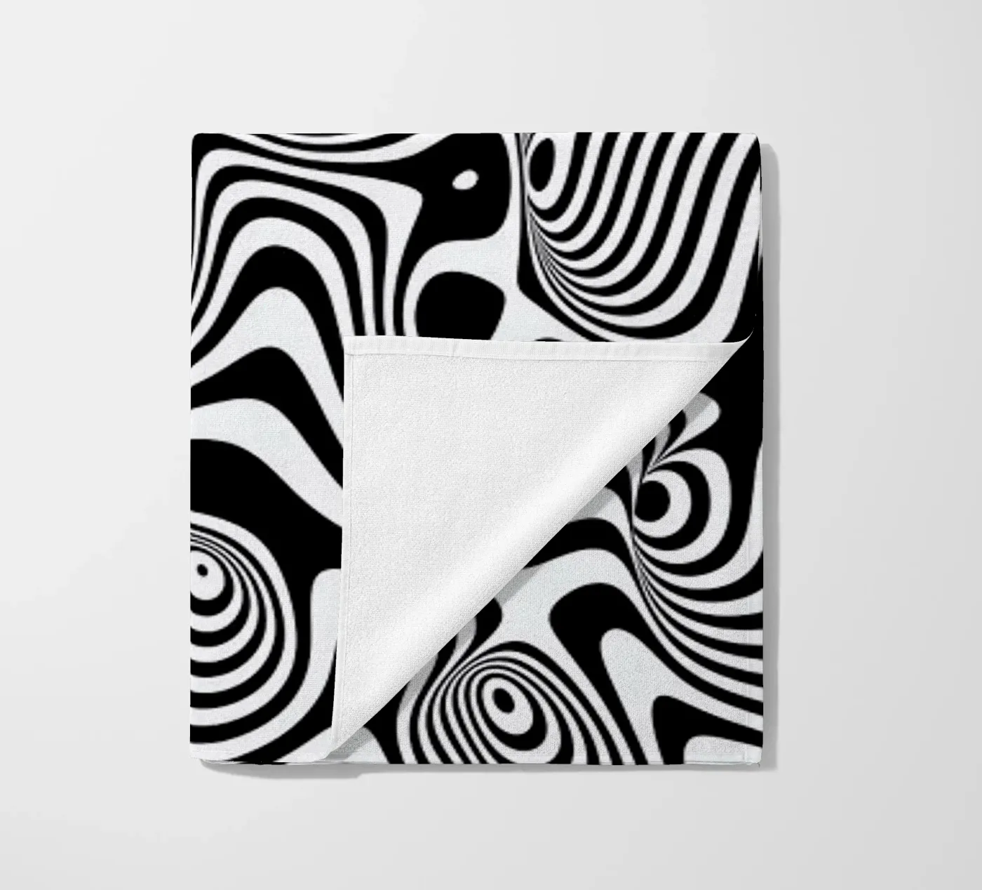 Trippy Background beach towel by Danny Ivan