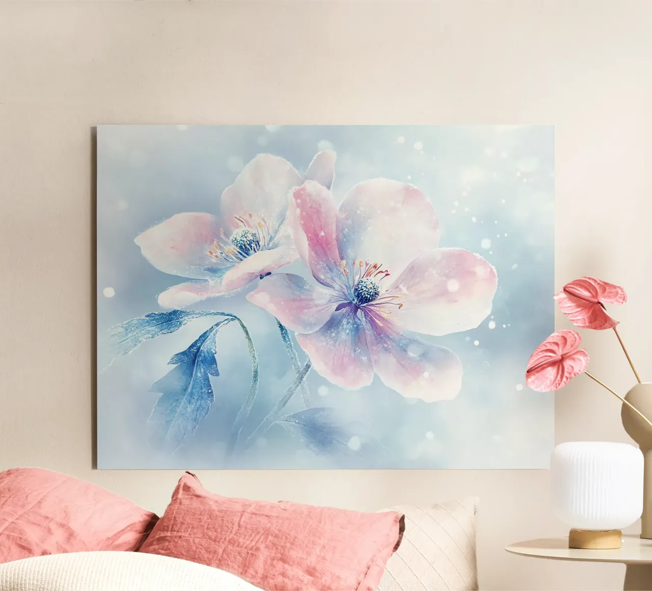 Harmonie Florale : L'anima dei fiori alluminio dibond da Théïa's Fantasia World