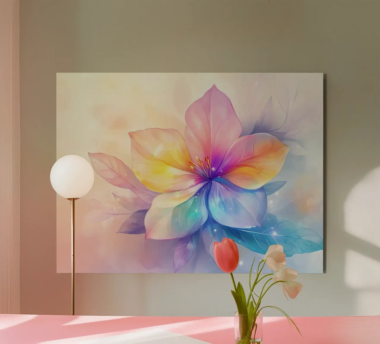 Harmonie Florale : L'anima dei fiori alluminio dibond da Théïa's Fantasia World