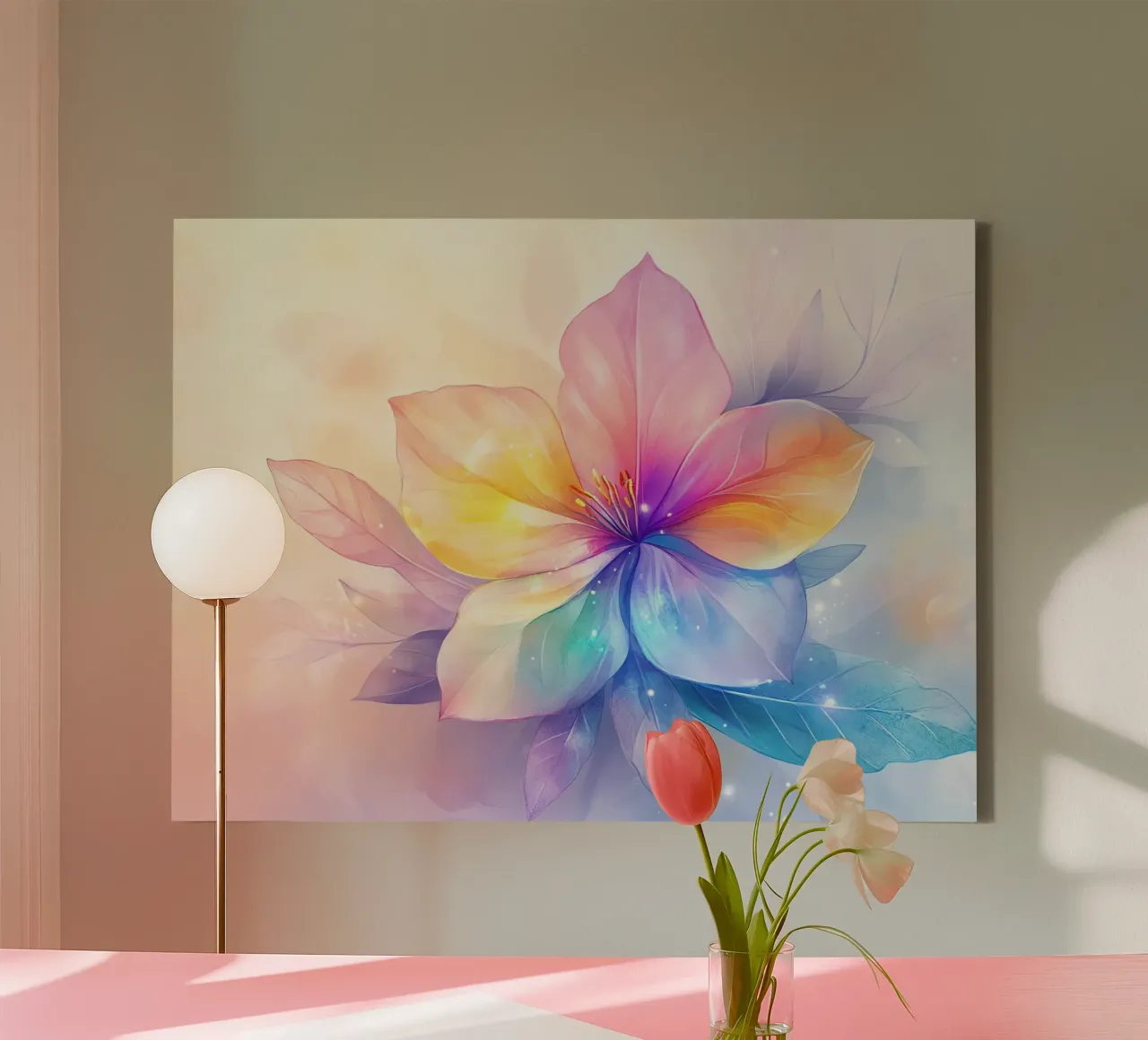 Harmonie Florale : L'anima dei fiori tela con Cornice a cassetta da Théïa's Fantasia World