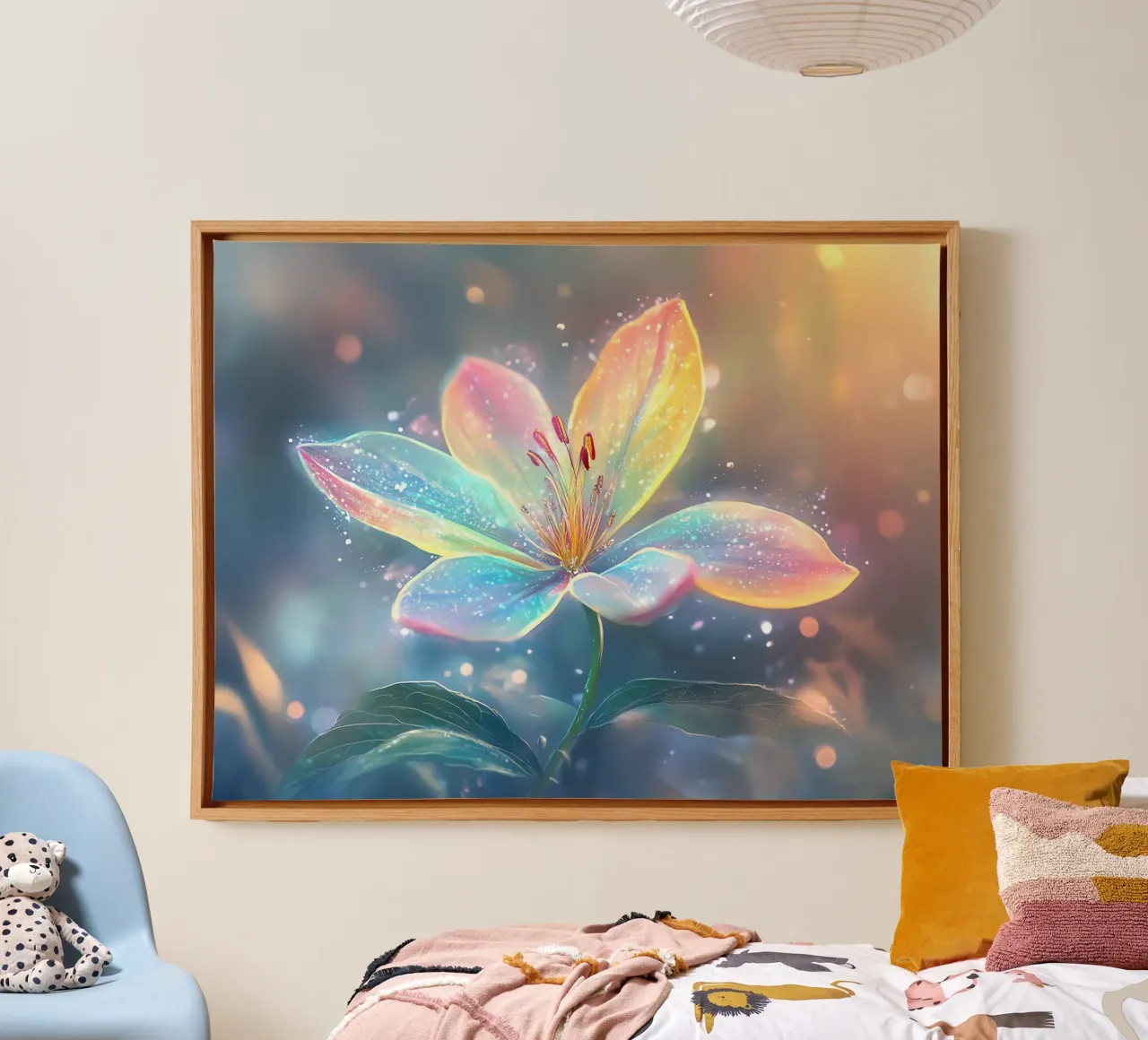Harmonie Florale : L'anima dei fiori tela con Cornice a cassetta da Théïa's Fantasia World