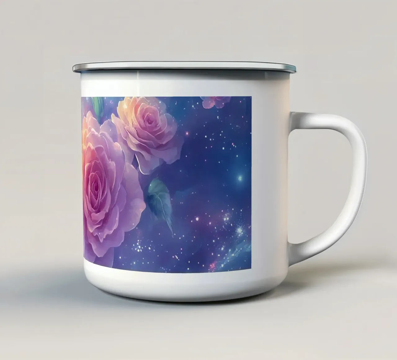 Harmonie Florale : L'anima dei fiori tazza in smalto da Théïa's Fantasia World