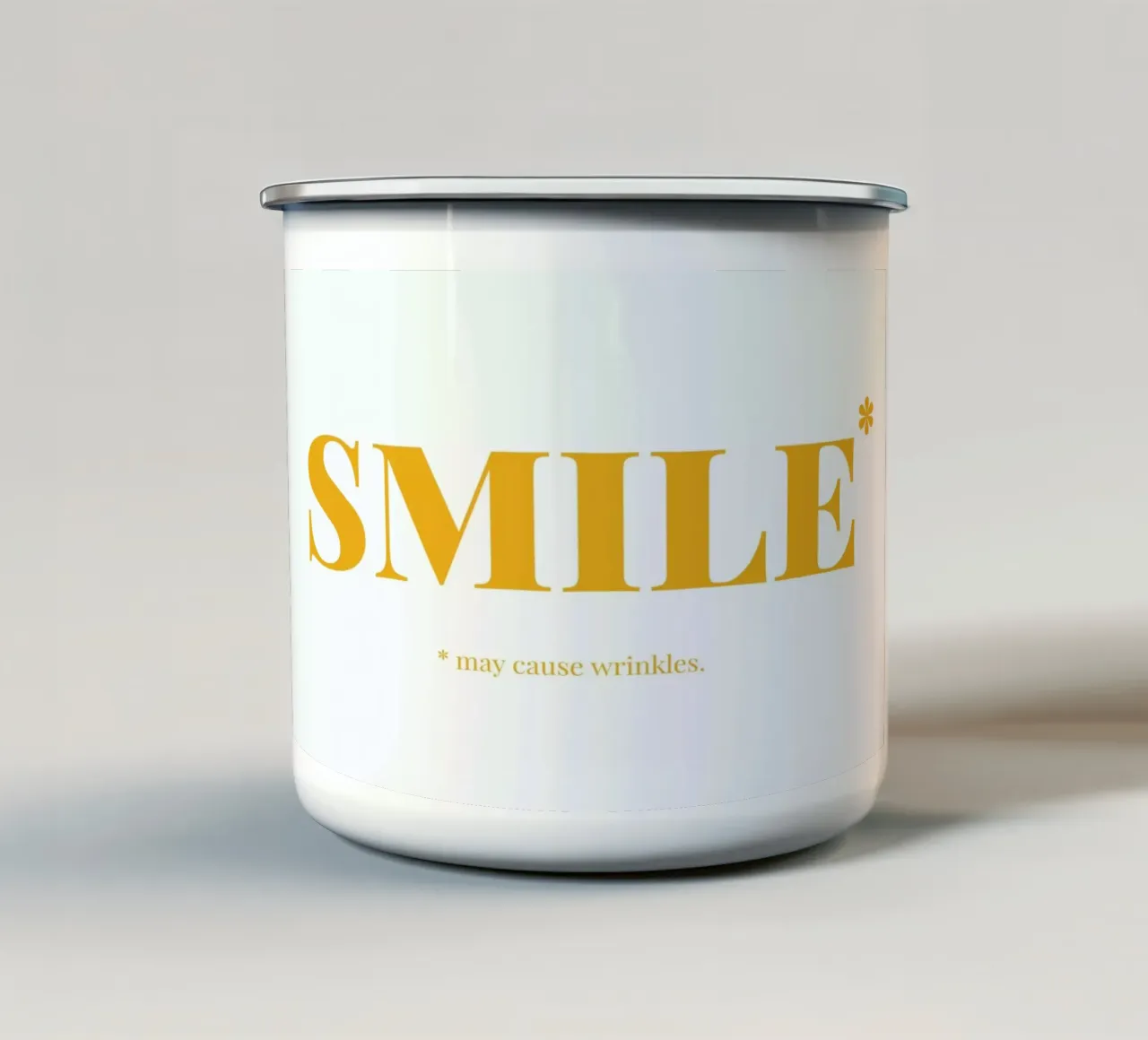 Smile taza de esmalte de Chris Wharton
