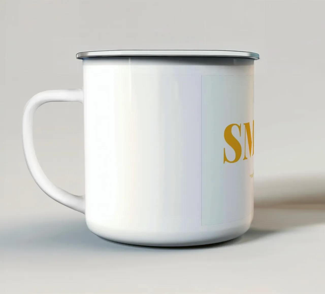 Smile taza de esmalte de Chris Wharton