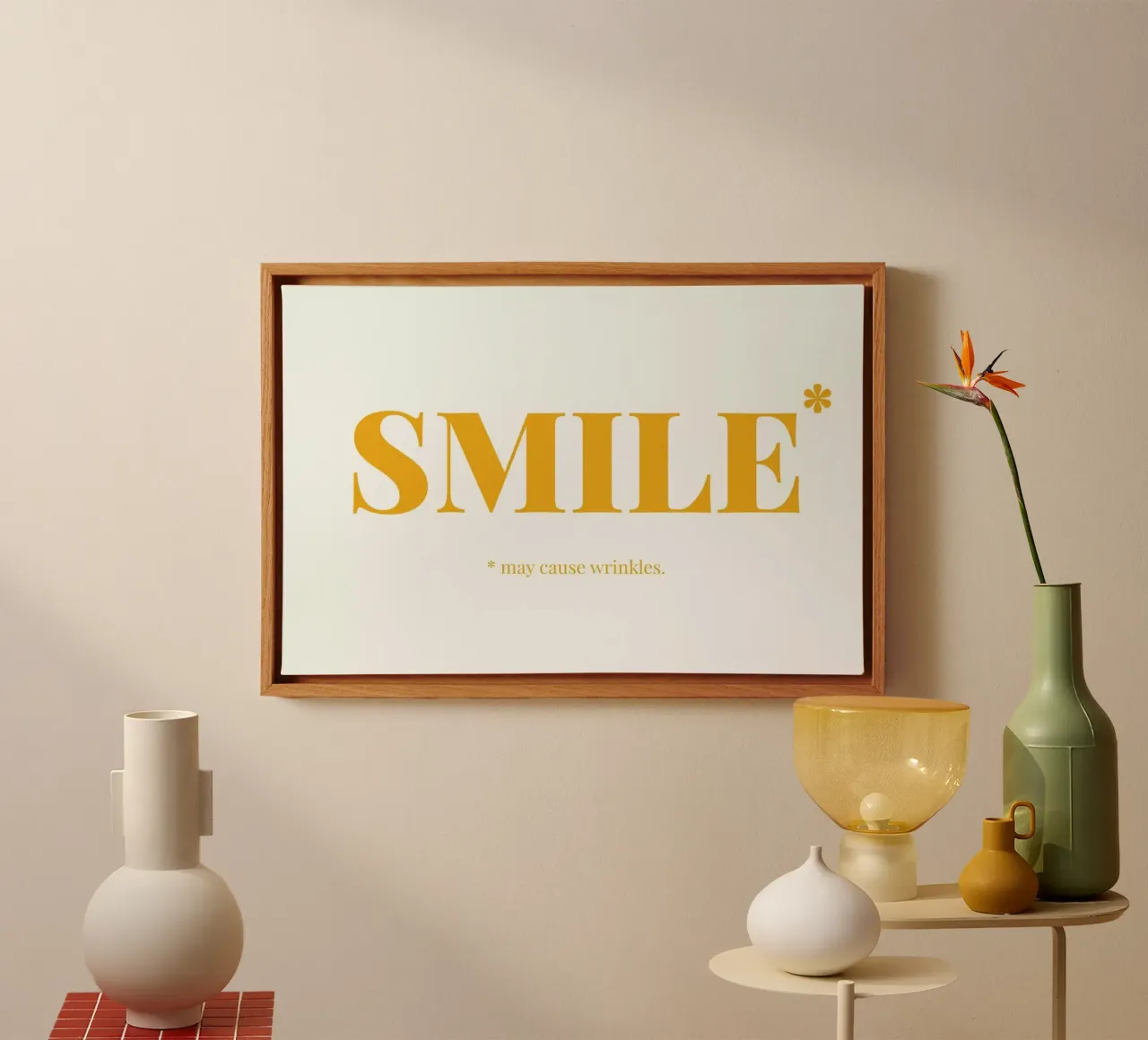 Smile canvas with Floater frame by Chris Wharton